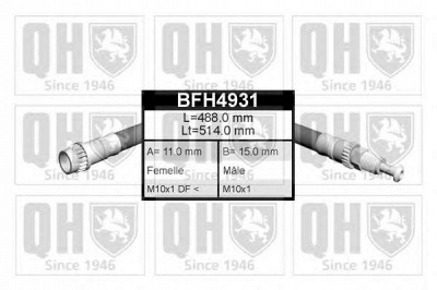 QUINTON HAZELL bfh4931 -  Тормозной шланг